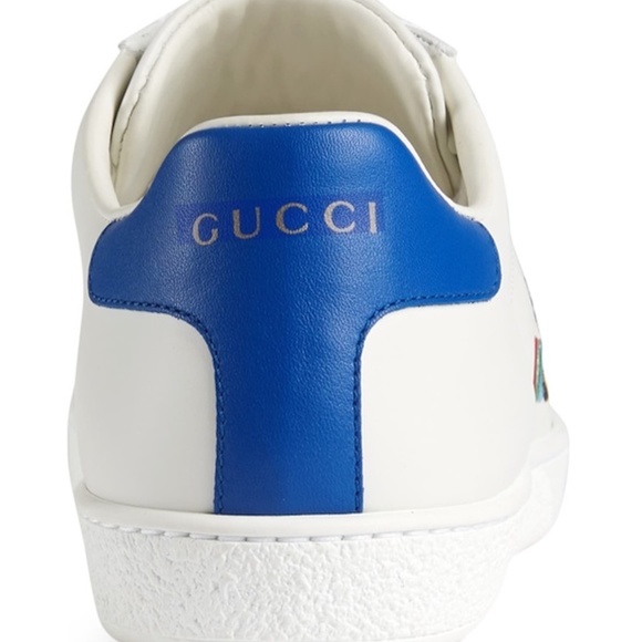 New Authentic GUCCI New Ace Embroidered Tennis Sneaker - Picture 5 of 12